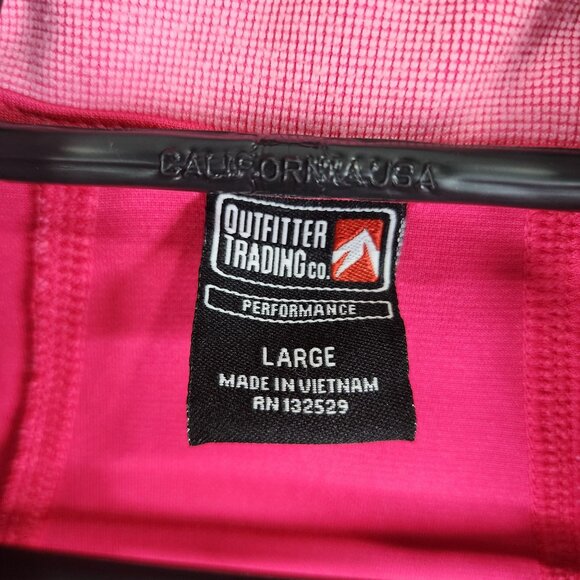 Womens Pink Outfitter Trading Co. Performance Sweatshirt Breckenridge 1/4 Zip L - Picture 7 of 14